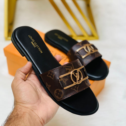 Fioure Signature Lock Flats — Monogram Canvas in Flats