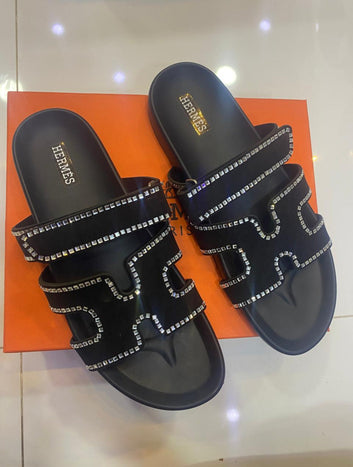 Sparkle Chypre Satin Stone Flats