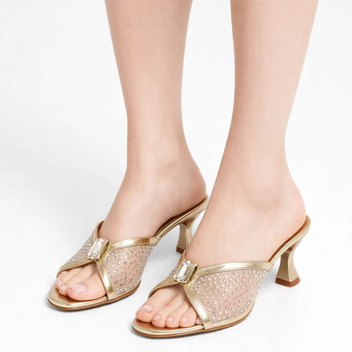 Fioure Stellara Stone Heels () — Stone Embellished in Golden