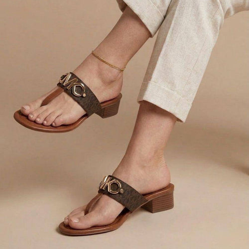 Fioure Metallic Heels — Metallic Finish in Brown
