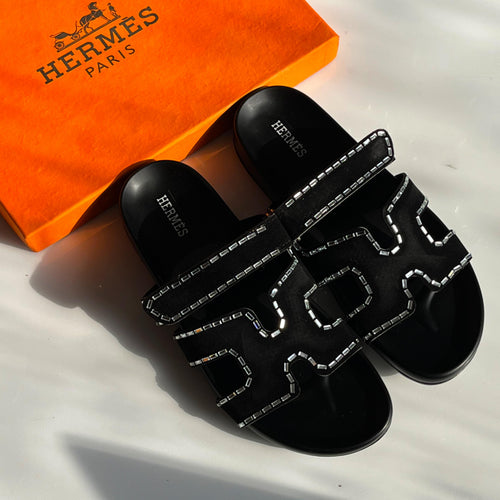 Fioure Chypre Stones Sandal () — Stone Embellished in Black