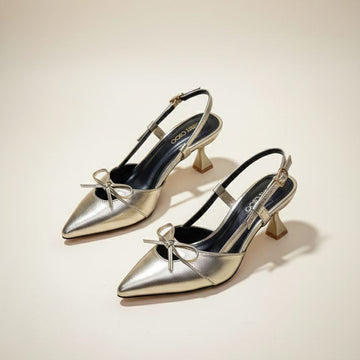 Fioure Tie Heels() — Elevated Heel in Golden