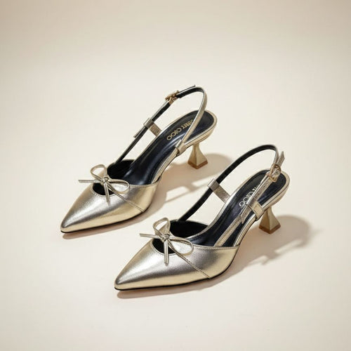 Fioure Tie Heels() — Elevated Heel in Golden