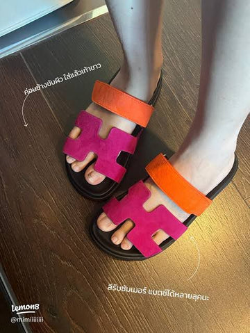 Chypre Soft Rubber Sole Sandals (Pink) 007